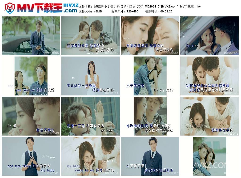 郑康淳-小于等于零(替换)_国语_流行_MD205410